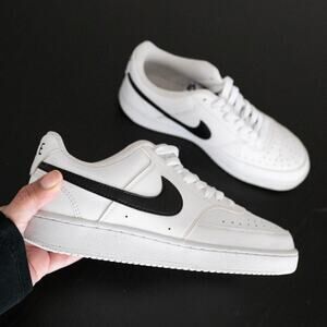 Nike Court Vision Low Next Nature Sneaker White Black Women's Size 7.5